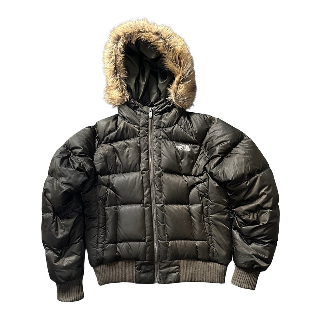 North Face Women's 550 Down Insulated Puffer Faux Fur Hood Jacket Large